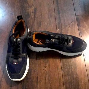 Mens Bally Navy Blue Sneakers